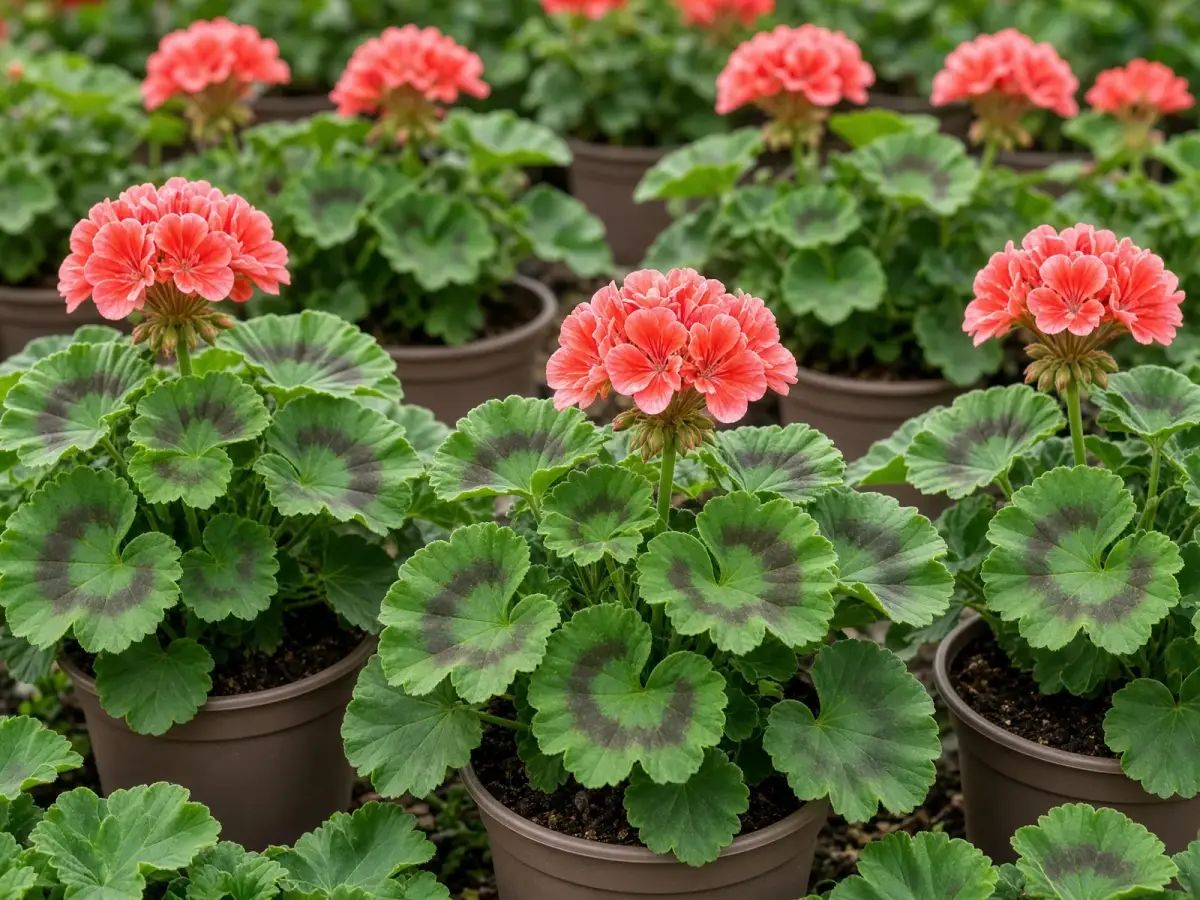 Geranium seedling tray