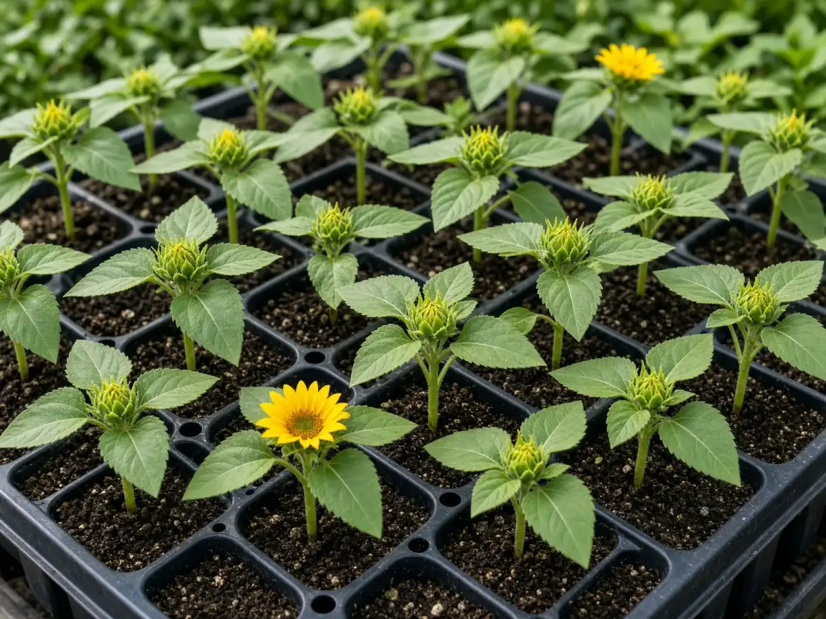 Sunflower seedling tray